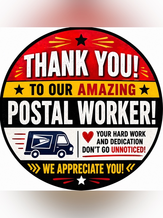 Other - Thank You Postal Worker Sticker | Mail Carrier Appreciation Sticker